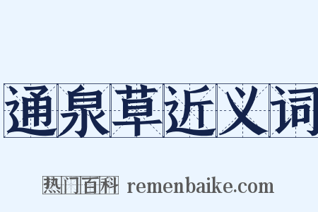 通泉草近义词是什么意思的图片